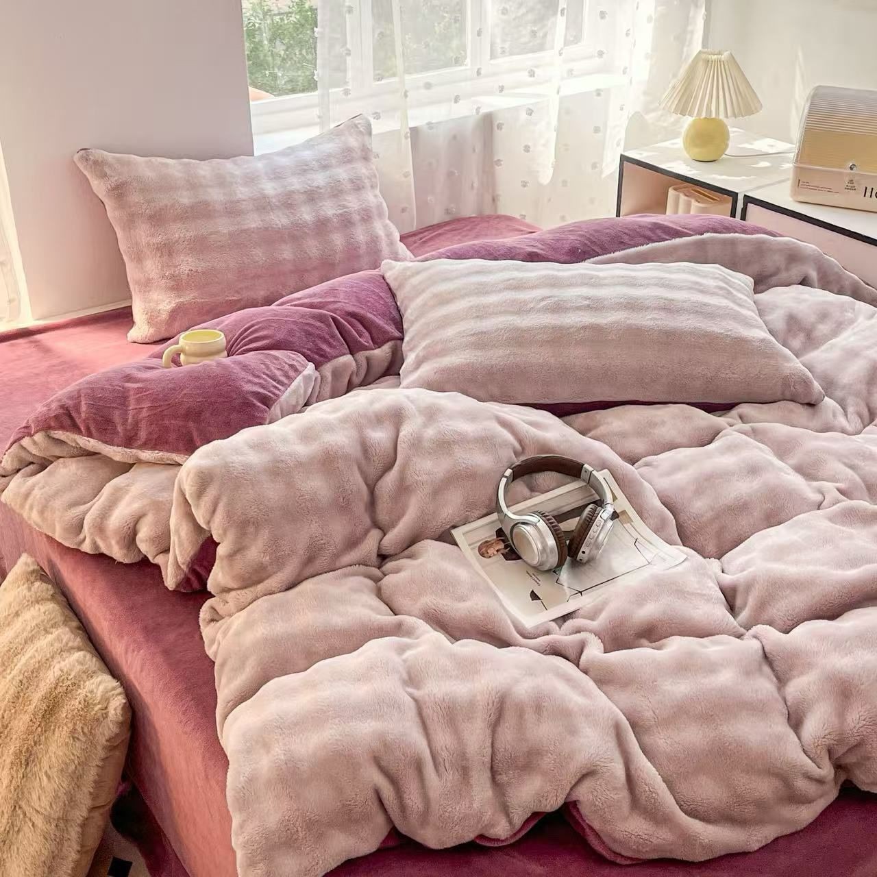 روتختی خز 2نفره 4 تیکه 