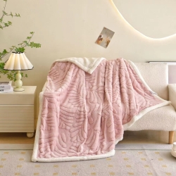 پتو گوسفندی 2نفره طرح برگ