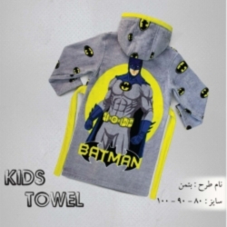 حوله پالتویی کودک طرح بتمن سایز 80