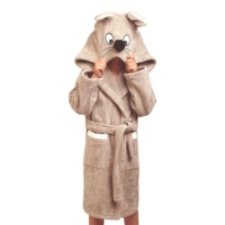 حوله پالتویی کودک طرح موش خاکی سایز90