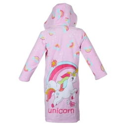 حوله پالتویی کودک طرح تک شاخ سایز 100