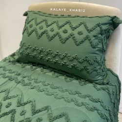 روتختی1 نفره برجسته بوهو 4 تیکه طرح زیگ زاگ سبز