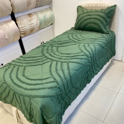 روتختی1 نفره برجسته بوهو 4 تیکه طرح نیم دایره سبز