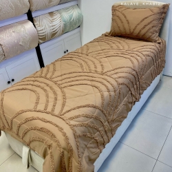 روتختی1 نفره برجسته بوهو 4 تیکه طرح نیم دایره قهوه ای