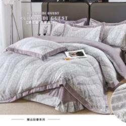 پتو لاکچری 2نفره طرح دار دندون موشی یاسی