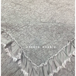 روتختی 2نفره بهاره چین دار کاغذی 3 تیکه طوسی 