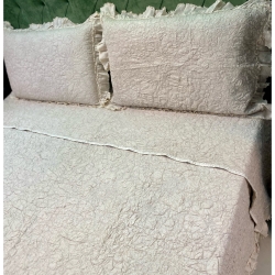 روتختی 2نفره بهاره چین دار کاغذی 3 تیکه کرم 