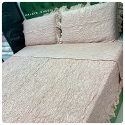 روتختی 2نفره بهاره چین دار کاغذی 3 تیکه صورتی