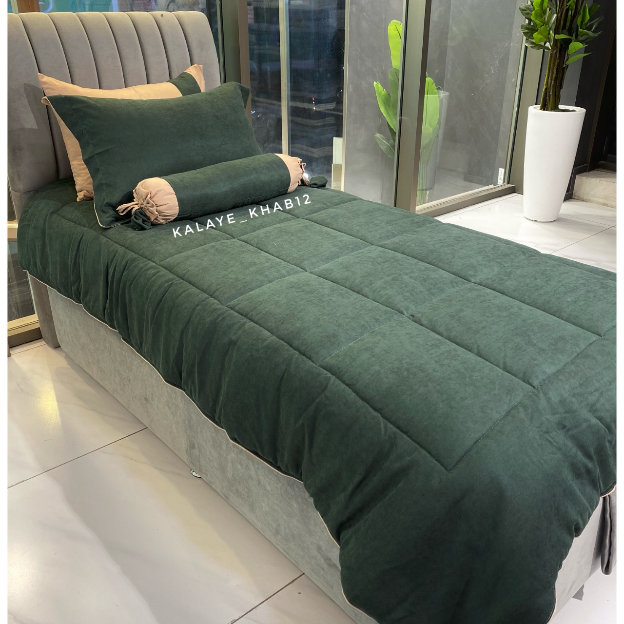 روتختی هازان 1نفره 5تیکه سبز تیره کد 4511