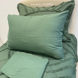 روتختی2نفره برجسته بوهو 6تیکه طرح نیم دایره سبز