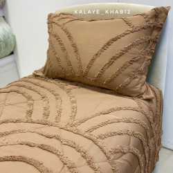 روتختی2 نفره برجسته بوهو 6 تیکه طرح نیم دایره قهوه ای