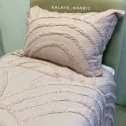 روتختی2 نفره برجسته بوهو 6 تیکه طرح نیم دایره صورتی