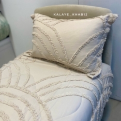 روتختی2 نفره برجسته بوهو 6تیکه طرح نیم دایره کرم