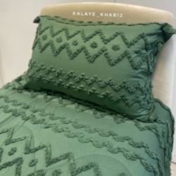 روتختی 2نفره برجسته بوهو 6 تیکه طرح زیگ زاگ سبز