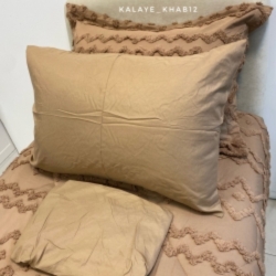 روتختی2 نفره برجسته بوهو 6 تیکه طرح زیگ زاگ قهوه ای