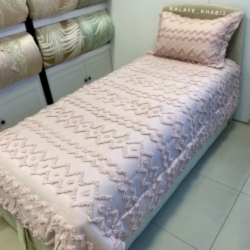 روتختی2 نفره برجسته بوهو 6 تیکه طرح زیگ زاگ صورتی