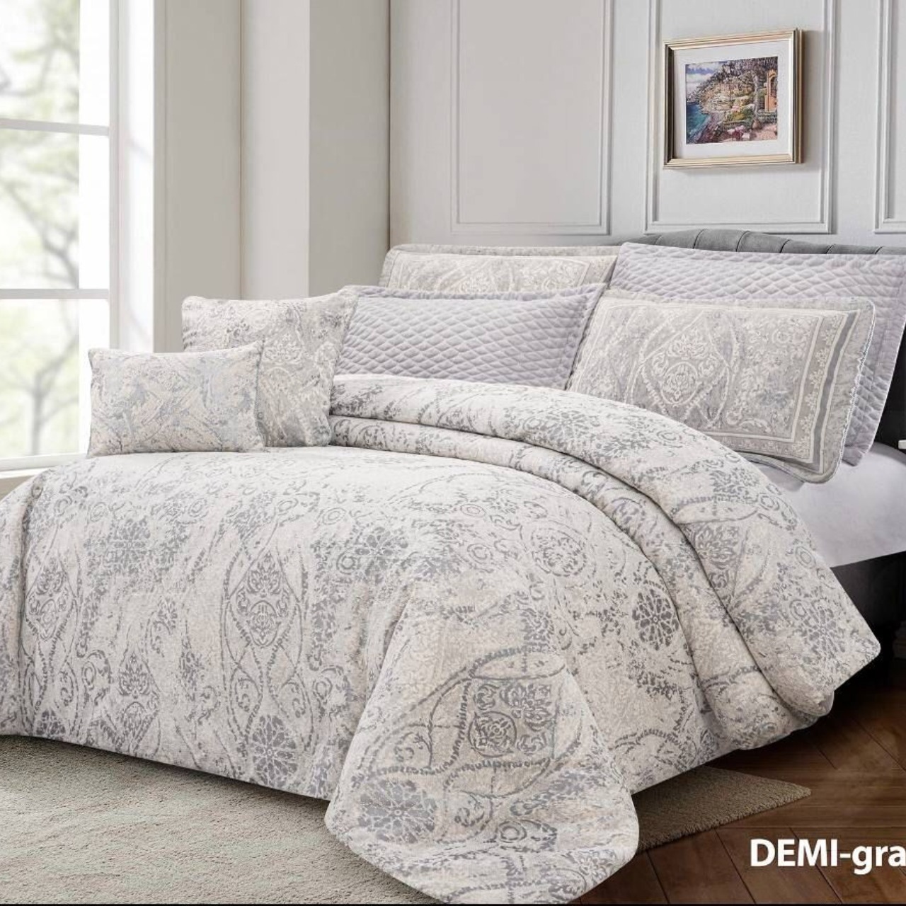 روتختی ژاکارد طرح دمی طوسی