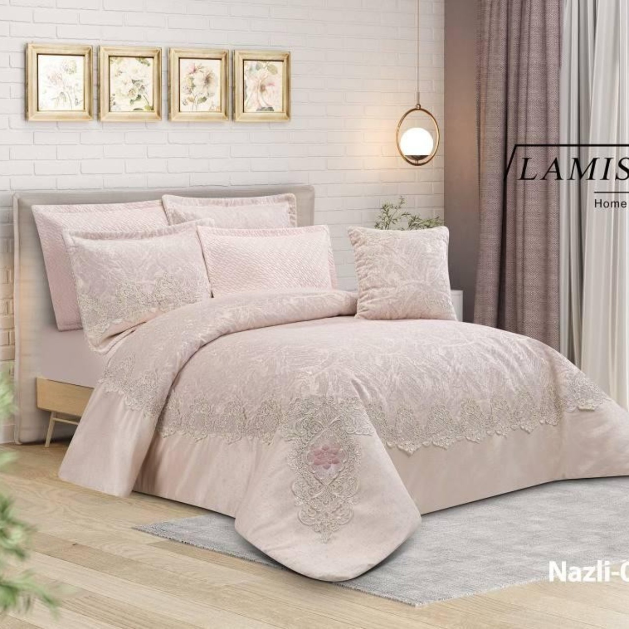 روتختی ژاکارد طرح نازلی صورتی